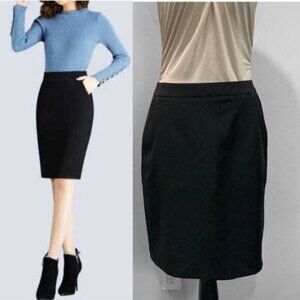 Linden Grey Black Wool Skirt with pockets Size 6